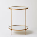 Table d'appoint aux lignes épurées à deux niveaux, coloris gris