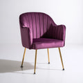 Fauteuil d'appoint en velours, coloris violet et doré
