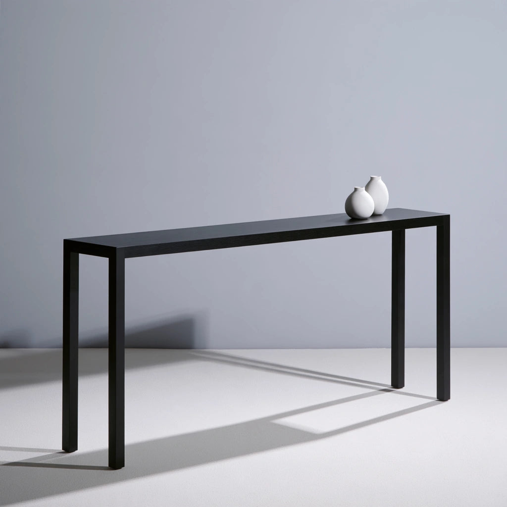 Console d'entrée en bois, coloris noir