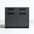 Armoire de bureau aux lignes épurées, coloris gris foncé